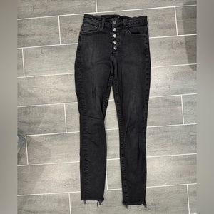 Joe’s Skinny High Waisted Button Fly Stretchy Black Jeans